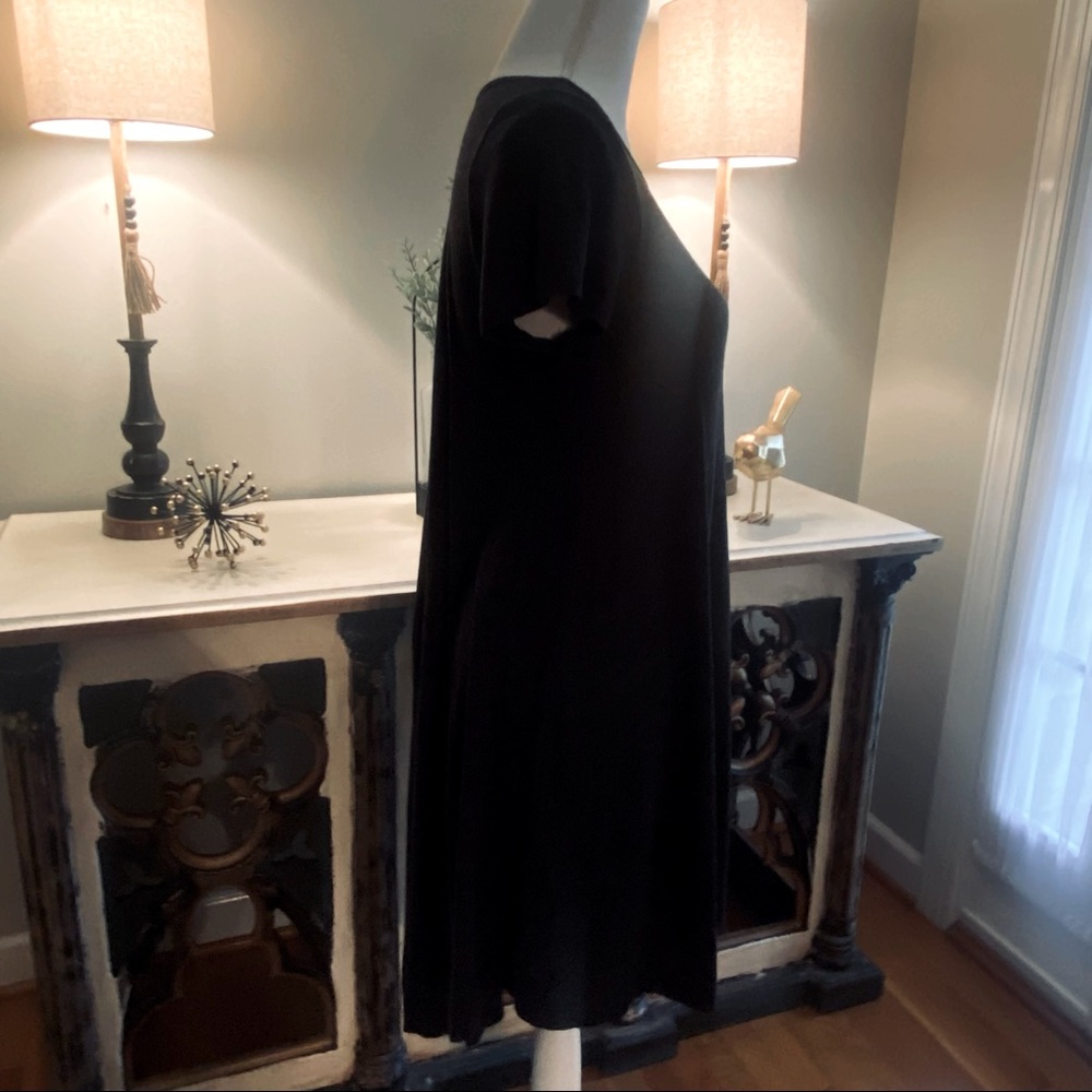 🌫️ LuLaRoe Super Soft Heathered Gray Pocket Dress XXS Cozy Comfy Stretch 🌫️ - Picture 2 of 6